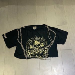 LF TRENDY CHAIN CROP TOP